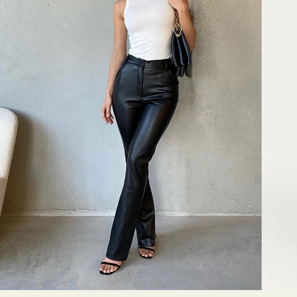 MESHKI FAUX LEATHER PANTS XXS . TAILORED FOR PETITE GIRL UNDER 5’0